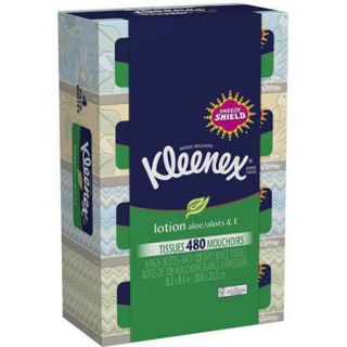 Kleenex Lotion Facial Tissues, 120 sheets, 4 count