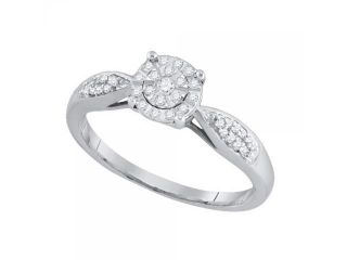 10k White Gold 0.16Ct Diamond Fashion Ring