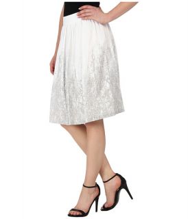 calvin klein foil print skirt white
