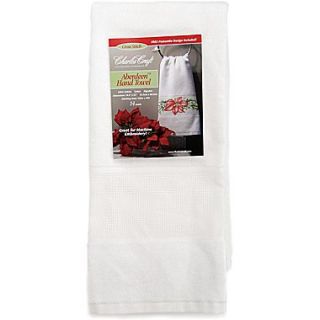 Aberdeen Velour Hand Towel 27x16.5, White