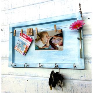 Recycled Wood 5 hook Memo Board (Thailand)  ™ Shopping