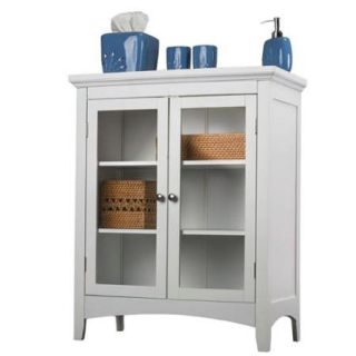 Classique White Double Floor Cabinet by Elegant Home Fashions