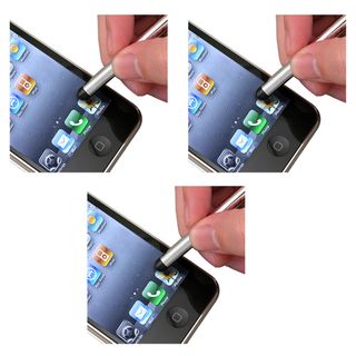 BasAcc Silver Stylus for HTC myTouch 4G (Pack of 3)