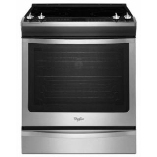 Whirlpool 6.2 cu. ft. Slide In Electric Range with Self Cleaning True Convection Oven in Stainless Steel WEE760H0DS