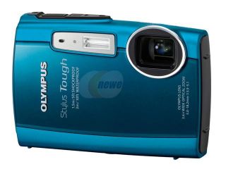 Open Box: OLYMPUS Stylus Tough 3000 Blue 12 MP 3.6X Optical Zoom Waterproof Shockproof 28mm Wide Angle Digital Camera