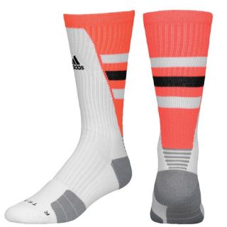 adidas Team Speed Traxion Crew Socks   Basketball   Accessories   White/Solar Red/Black