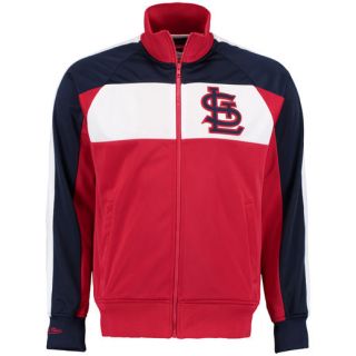 Mitchell & Ness St. Louis Cardinals Red/Navy Home Stand Track Jacket