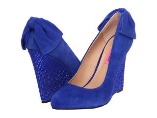 betsey johnson chhance blue suede