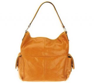 B. Makowsky Leather N/S Hobo Bag with Cargo Pockets —