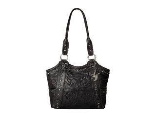 American West Over The Rainbow Zip Top Fashion Tote Black