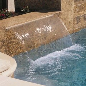 Jandy 1205003 Sheer Descent Waterfall w/Back Feed 5Ft., Extended 6inch. Soft White Lip   White