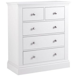 White Oxford 5 drawer chest