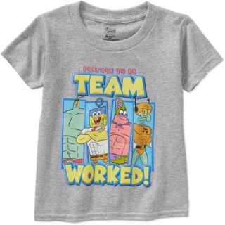 Nickelodeon Spongebob Team Worked Toddler Boy Short Sleeve Graphic Tee