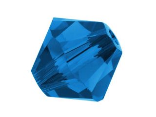 Swarovski Crystal, #5328 Bicone Beads 4mm, 24 Pieces, Capri Blue