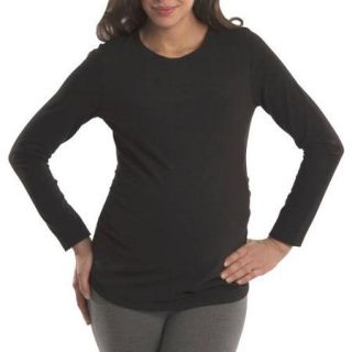 Great Expectations Maternity Basic Long Sleeve Tee with Ruched Sides