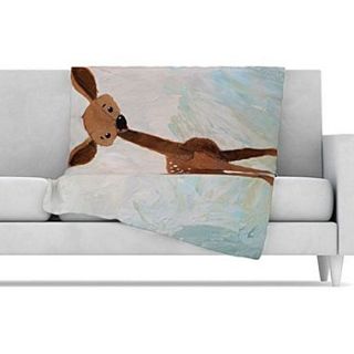KESS InHouse Oh Deer Fleece Throw Blanket; 90 L x 90 W