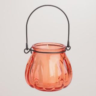 Glass Melon Tealight Lantern Candleholders, Set of 6