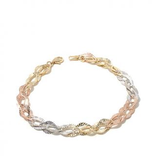 Michael Anthony Jewelry® 10K Tri Tone Link 7 1/4" Bracelet   7948676
