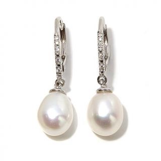 Imperial Pearls 7.5 8mm Cultured Freshwater Pearl and 0.08ct CZ Sterling Silver   8058354