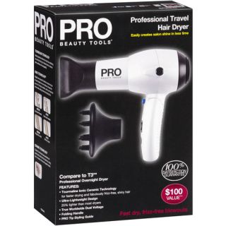 Pro Beauty Tools Professional Travel Hair Dryer, PBDR5886