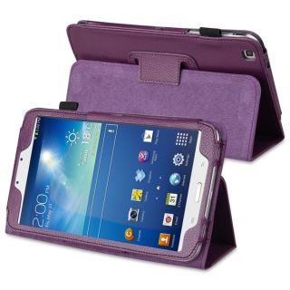 INSTEN Purple Leather Tablet Case Cover with Stand for Samsung Galaxy