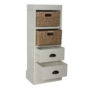 Gallerie Decor Nantucket Two drawer and Two door Basket Cabinet