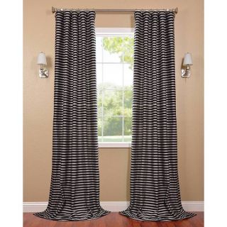 Black and Silver Casual Cotton Curtain Panel  ™ Shopping