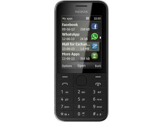 Nokia 208.3 256 MB, 64 MB RAM Black RM 950 NV LTAU1 Unlocked Cell Phone 2.4"