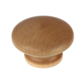 GlideRite 1.5 inch Round Natural Stained Wooden Cabinet Knobs (Pack of