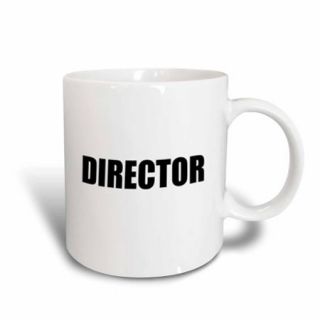 3dRose Director   film industry job pride   black and white text   proud of your movie profession or hobby, Ceramic Mug, 15 ounce