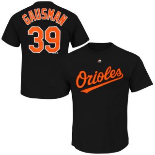Majestic Baltimore Orioles Black Official Name and Number T Shirt