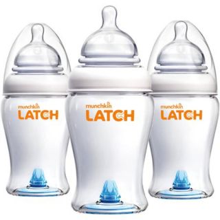 Munchkin LATCH 8 oz Baby Bottle, 3pk