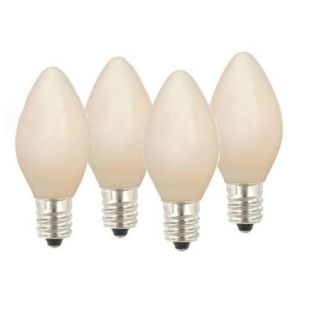 Pack of 4 Opaque White C9 Energy Saving Replacement 3.5W Light Bulbs
