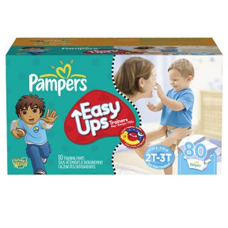 Pampers Boys Easy Ups Training Pants Super Pack   Size 2T/3T   80 Count    Procter & Gamble