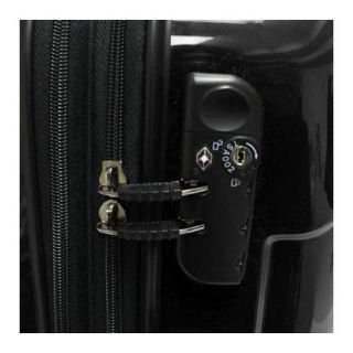 Travelers Choice Sedona 3 Piece Expandable Spinner Luggage Set Black
