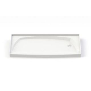MAAX Urbano 33 in. x 60 in. Single Threshold Shower Base Right Drain in White DISCONTINUED 102825 000 217 002