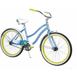 24" Huffy Cranbrook Girls' Cruiser Bike, Blue/Neon Green