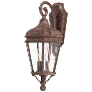 the great outdoors by Minka Lavery Harrison 2 Light Vintage Rust Outdoor Wall Mount Lantern 8691 61