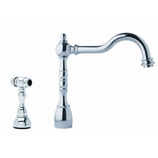 Farm House Two Hole Bar Faucet with Less Handle Side Spray