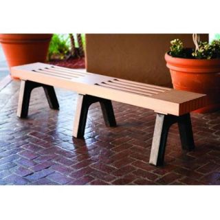 Eagle One Commercial grade Greenwood Modern 7 foot Mall Bench Brown/Cedar