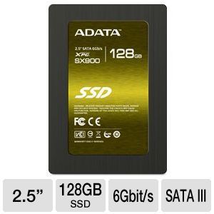 ADATA XPG SX900 128GB SSD   2.5 Form Factor, SATA III 6 Gb/s, Up To 550 MB/s Read Speed, Up To 520 MB/s Write Speed    ASX900S3 128GM C