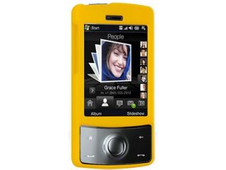 Plastic Protective Phone Cover Case Yellow For Sprint HTC Touch Diamond