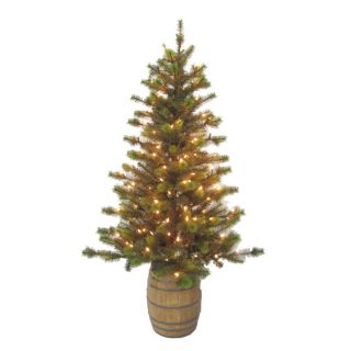Holiday Living 5 ft Indoor/Outdoor Pine Pre lit Decorative Artificial Tree with 140 Clear Incandescent Lights
