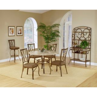 Lakeview Medium Oak 5 piece Round Dining Set with Slate Chairs