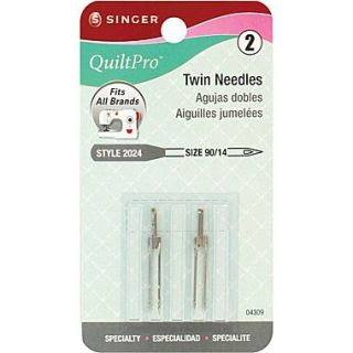 Singer QuiltPro Twin Needles, Size 90/14, 2/Pack