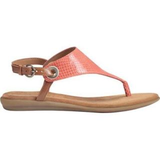 Womens Aerosoles Conchlusion Sandal Coral Snake Faux Leather