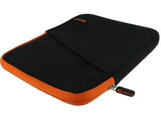 rooCASE Black/Orange Bubble Sleeve for iPad2 Model RC UNIV IPAD BK OR