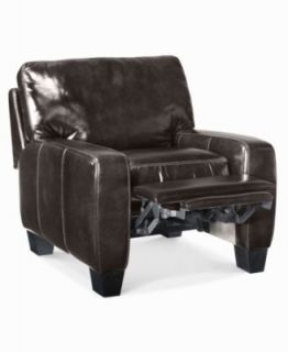 Hampton Leather Living Room Chair, 36W x 39D x 35H