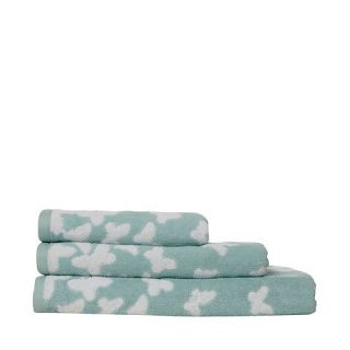At home with Ashley Thomas Pale green butterfly print cotton towels