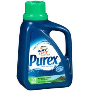 Purex Dirt Lift Action Mountain Breeze Liquid Laundry Detergent, 33 loads, 50 fl oz
